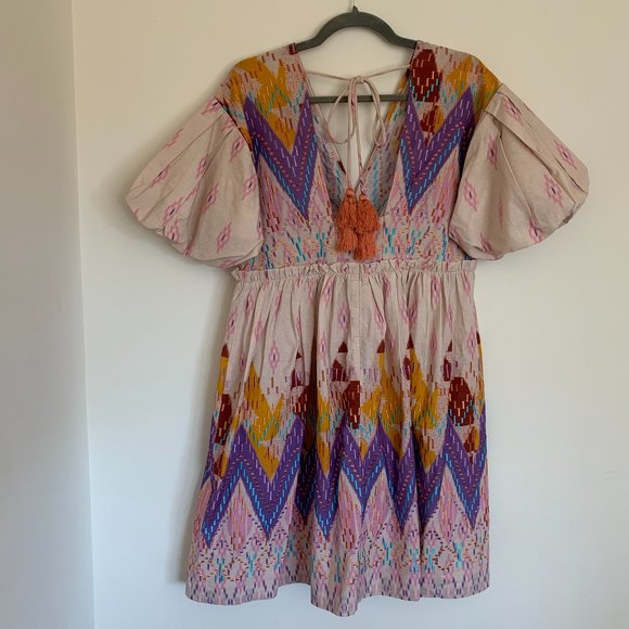 Anthropologie Not So Serious by Pallavi Mohan Abstract Embroidered Mini Dress - Picture 8 of 11